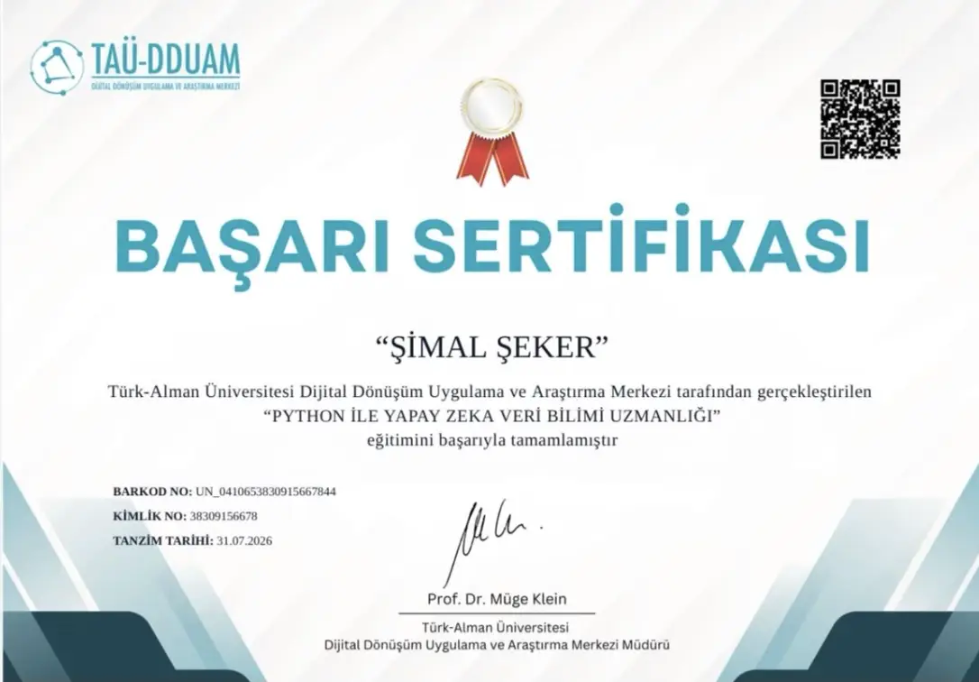 Şimal Şeker sertifika paylaşımı
